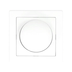 Rotary dimmer 230V, 50Hz, Pmin: 60W, Pmax: 400W, with a frame - white