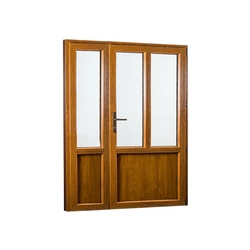 Skladova-okna Side entrance door double-leaf right PREMIUM 1480 x 2080 mm color white / golden oak