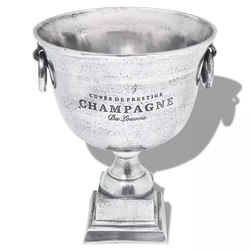 Champagne bucket, aluminum, silver cup