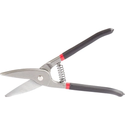Sheet metal shears with spring straight
