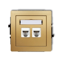 Data communication connection box copper (twisted pair) Karlik 29DGT-2 Gold-look IP20