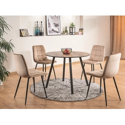 OAKLAND walnut / black loft style round table ☞ BUY NOW - GET A DISCOUNT