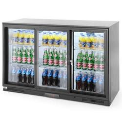 Chladnička barová prodejna nápojů 3dveřová 6 polic 300 W 303 l - Hendi 235836