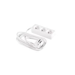  ELCAN 3-socket extension cord with earthing, without switch, length: 1.5 m
