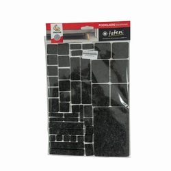 TOTEN MIX RECTANGLE felt pad black pack. 48 pcs