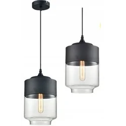 Zenit C black glass hanging ceiling lamp