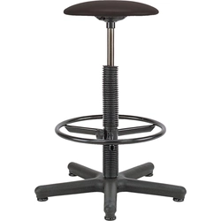 Swivel stool Goliath imitation leather seat black seat height 520-785 mm with glides and foot ring