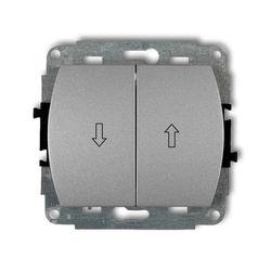 Venetian blind switch/-push button Karlik 7WP-8 Metallic silver IP20
