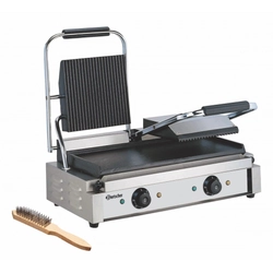 Bartscher double smooth grooved contact grill 3600W