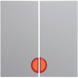 BERKER B. Čtvercové klíče s červenou čočkou pro 2-klávesové spínače, bílá, KÓD 5316278999
