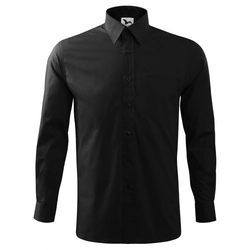 Malfini STYLE LS Cotton Men's Chest Pickled Pocket Long Sleeve with Cuff Black