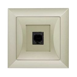 P / t 4pin telephone socket krone LSA + terminal, with a frame - sand