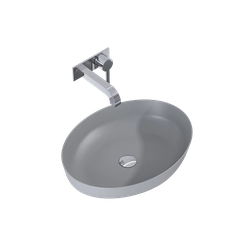 Rika washbasin ceram.Elita countertop 52X40cm gray matt