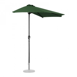 Stojící zahradní deštník, půlkruhový zelený