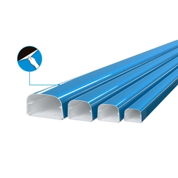 Rigid duct for air conditioning pipes Tecnosystemi, Optima TP, TP75-OPT-FC 2000x74x56 white with protective film