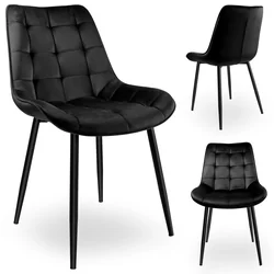 NORMAN chair, black velvet