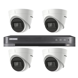 Hikvision video surveillance system 4 indoor cameras 4 in 1, 8MP, lens 2.8, IR 60m, DVR 4 channels 4K 8MP