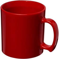 Plastic mug Standard 300 ml - Red with icing effect