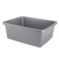 Plastic rectangular bowl Bentom 11 l silver