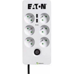 Multiple socket Eaton PB6TUF Rectangular Plastic Matt Black/white IP20