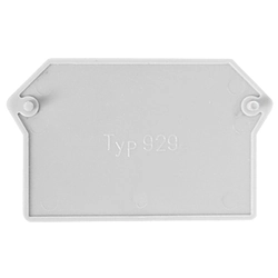 Endplate and partition plate for terminal block Simet 17929302 Grey V0