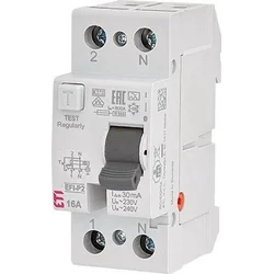 Eti-Polam Residual current circuit breaker 2P 25A 0,03A type AC EFI6-P2 AC 25A 30mA 002061251