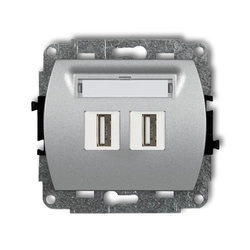 2xUSB-AA 2.0 double socket mechanism