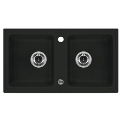 Deante Zorba sink 2-komorowy without drainer - graphite - ADDITIONALLY 5% DISCOUNT FOR CODE DEANTE5