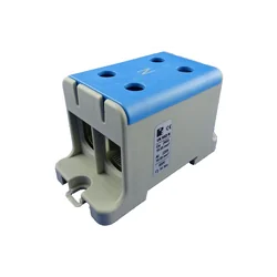 Connection terminal clamp 1 blue pole Cu-Al 4x95mm²​​​​​​​ mounting on DIN rail 35mm 220A (Al) 245A ( Cu)