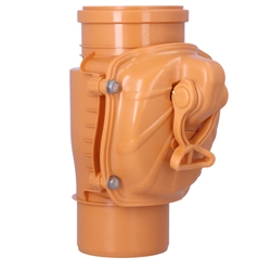 Backwater valve PP DN 110 single flap type 1, for external sewage system