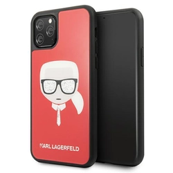 Karl Lagerfeld KLHCN65DLHRE iPhone 11 Pro Max red / red Iconic Glitter Karl`s Head