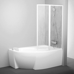 Badezimmerwand Ravak Rosa, VSK2 160, R weiß+Kunststoff Rain