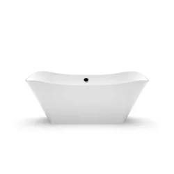 Bagno in pietra Aura Lante 1 bianco, 172x78 cm, con troppopieno