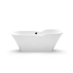 Bagno in pietra Aura Tacita bianco, 177x78 cm, senza troppopieno