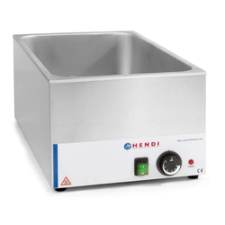 Bagnomaria elettrico regolabile per acqua GN1/1 150mm - Hendi 238905