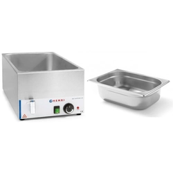 Bain-marie avec robinet, buffet chauffant électrique + cuve acier Hendi 238912