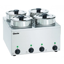 Bain Marie Hotpot, 4 x įdėklas 3,5L BARTSCHER 608035 608035