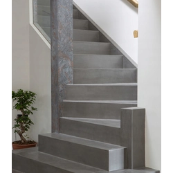 Baldosas de hormigón gris para escaleras 100x30 certificado R10