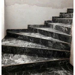 Baldosas imitación mármol para escaleras 100x30 GRAFITO / GRIS antideslizante NUEVO