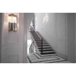 Baldosas lisas negras para escaleras, 100x30 BRILLO