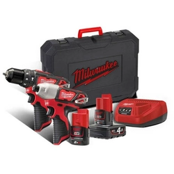 Balík strojov Milwaukee M12 BPP2B-421C v Kofferi