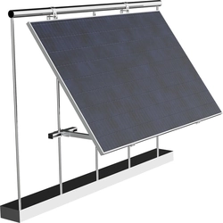 Balkona konstrukcija ar dubultu regulēšanu saules paneļu uzstādīšanai 20°-50° (TYP2)