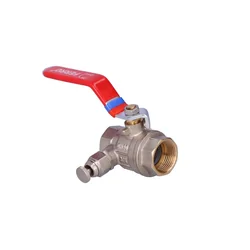 Ball valve, female-female, with lever, with vent and plug, 1/2 inch, F-Power