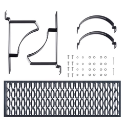 Bancă pentru curățător de coșuri 60cm TECTO pentru plăci metalice modulare 350/35 mm antracit