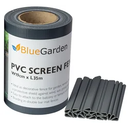 Bandă PVC pentru gard 35m + cleme