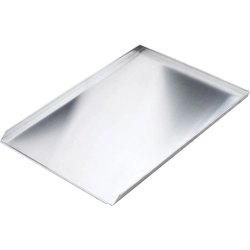 Bandeja de horno de aluminio macizo 3 bordes 2 mm (600x400) mm