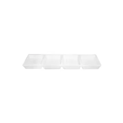 Bandeja dividida en 4 partes, 320x82 mm Bianco