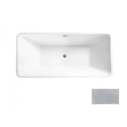 Bañera BESCO Evita Glam, srebrny160x80cm cromo + tapas blancas