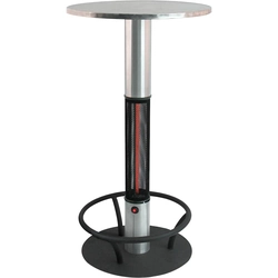 Bar table with heating system