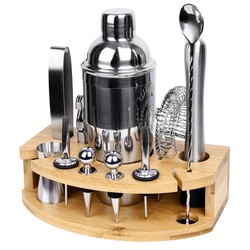 Barkeeper-Set CHESTER Drink-Shaker-Ständer 12 Elemente